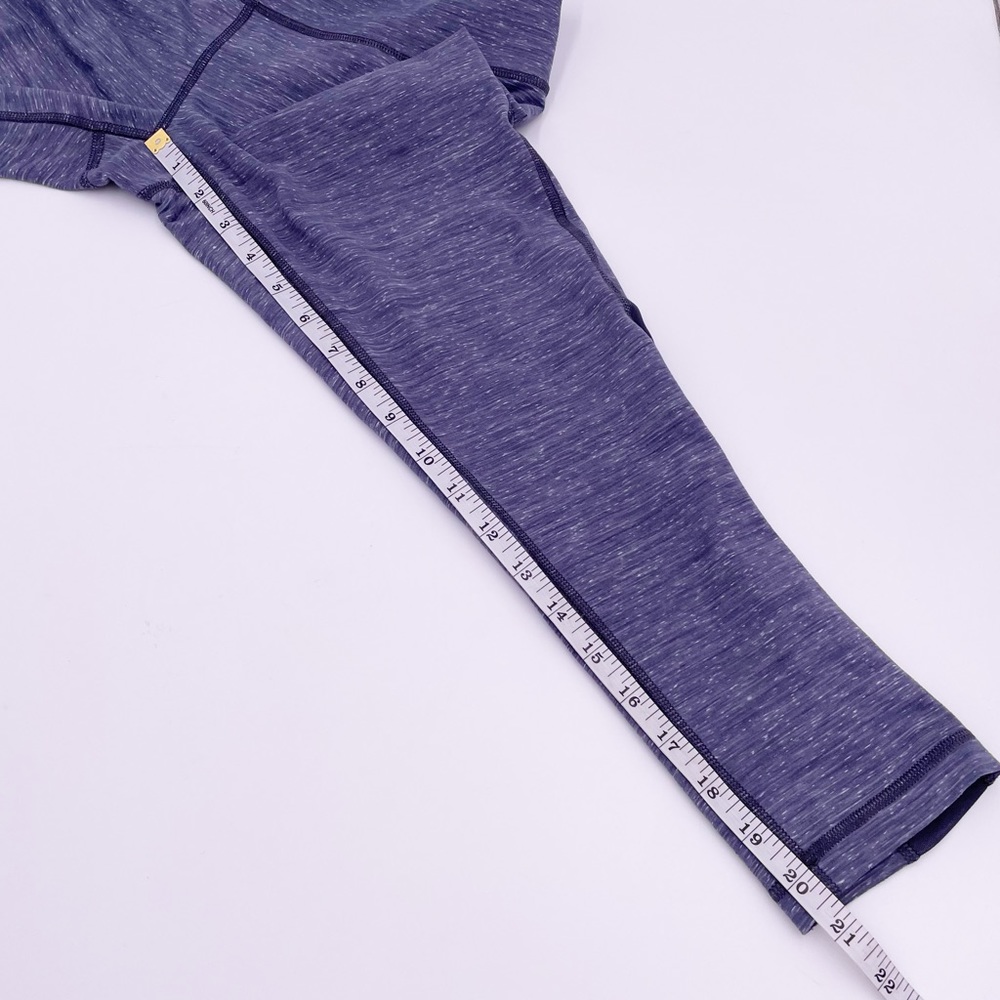 Zella Mesh Insert Capri Leggings Heathered Steel Blue Yoga Women's Size Small - Picture 10 of 10